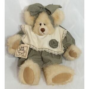 Vintage Artist Collectible Plush Teddy Bear with Lace Dress RARE Collectible